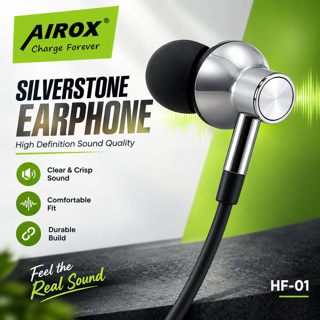 AIROX Silverstone HF-01 In-Ear Wired Earphones – My Store